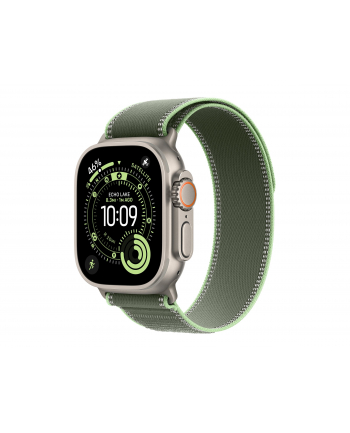 apple Opaska Trail w kolorze zielonym/neonowej zieleni do koperty 49 mm - rozmiar S/M - elementy z tytanu w kolorze naturalnym