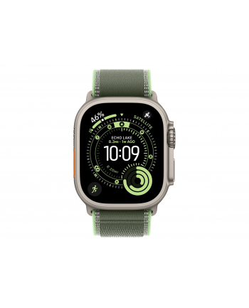 apple Opaska Trail w kolorze zielonym/neonowej zieleni do koperty 49 mm - rozmiar S/M - elementy z tytanu w kolorze naturalnym