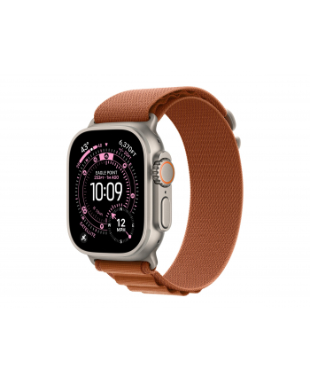 apple Opaska Alpine w kolorze terakoty do koperty 49 mm -  rozmiar L - elementy z tytanu w kolorze naturalnym