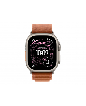 apple Opaska Alpine w kolorze terakoty do koperty 49 mm -  rozmiar L - elementy z tytanu w kolorze naturalnym
