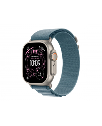 apple Opaska Alpine w kolorze jasnoniebieskim do koperty 49 mm - rozmiar M - elementy z tytanu w kolorze naturalnym