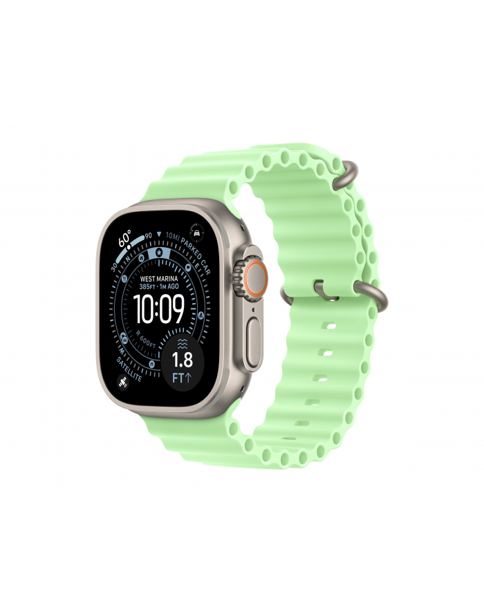 apple Przedłużka do paska Ocean w kolorze neonowej zieleni do koperty 49 mm - elementy z tytanu w kolorze naturalnym główny