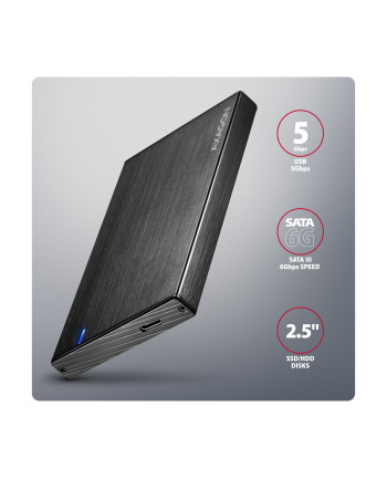 axagon EE25-XA6C Obudowa zewnętrzna aluminiowa, USB-C 3.2 Gen 1 SATA 6G 2.5' 5Gbps