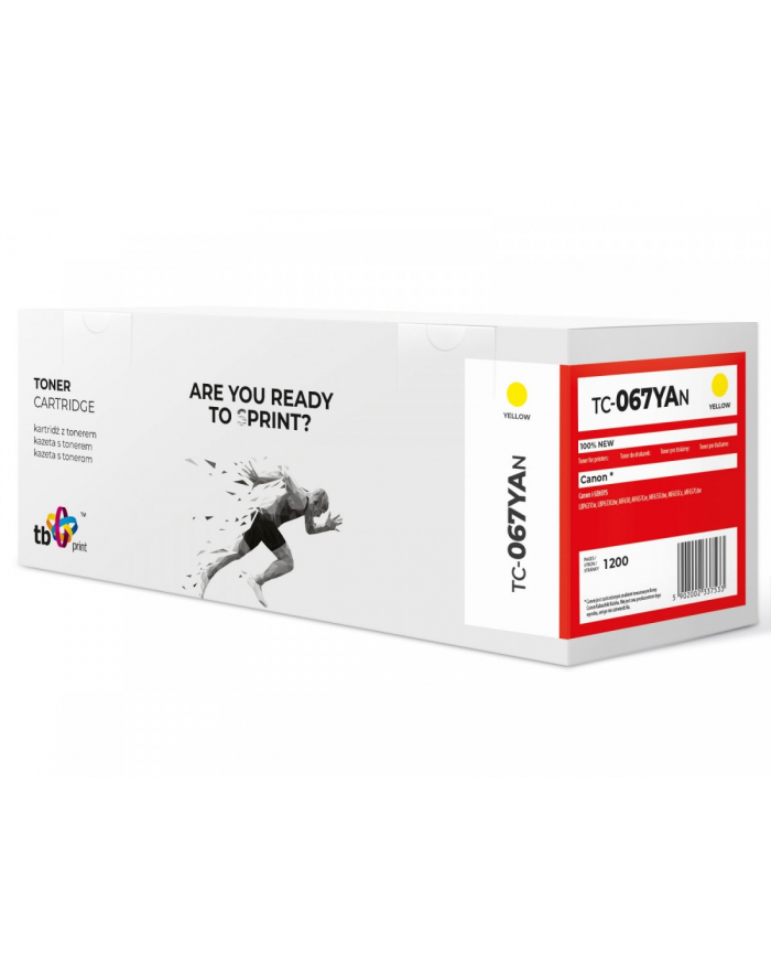 tb print Toner do Canon MF650 TC-067YAN YE 100% nowy CRG067 główny