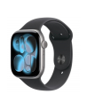 apple Watch Series 11 GPS koperta 42 mm z aluminium w kolorze gwiezdnej szarości, pasek sportowy w kolorze czarnym - rozmiar S/M - nr 1