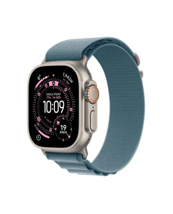 apple Watch Ultra 3 GPS + Cellular 49mm  Koperta 49 mm z tytanu w kolorze naturalnym Opaska Alpine w kolorze jasnoniebieskim - rozmiar S
