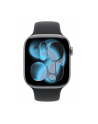 apple Watch Series 11 GPS+Cellular koperta 42 mm z aluminium w kolorze gwiezdnej szarości, pasek sportowy w kolorze czarnym - rozmiar S/M - nr 2