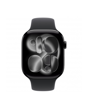 apple Watch Series 11 GPS + Cellular koperta 46 mm z aluminium w kolorze onyksu, pasek sportowy w kolorze czarnym - rozmiar M/L