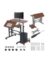 maclean Mobilne biurko regulowane MC-124 B max 50kg, regulacja wysokości 67-115 cm, blat 80x60 cm - nr 2