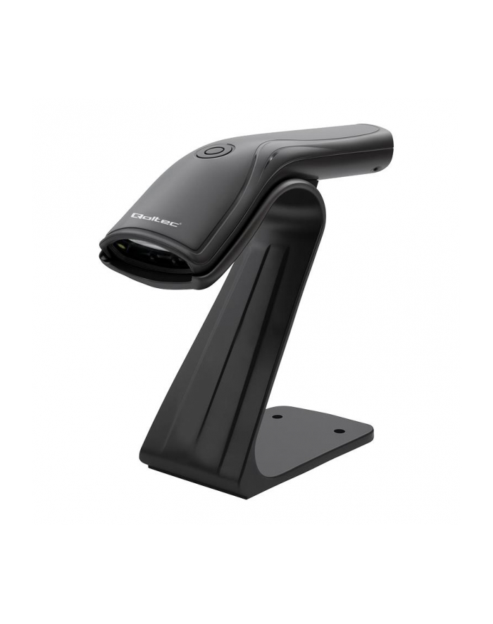 qoltec Skaner czytnik kodów kreskowych + stojak na skaner | 1D | USB główny