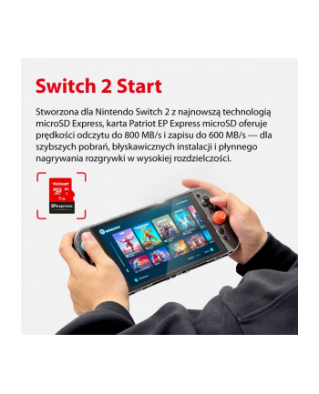 patriot Karta microSDXC 256GB Express 800/600MB/s Nintendo Switch 2 nr 2