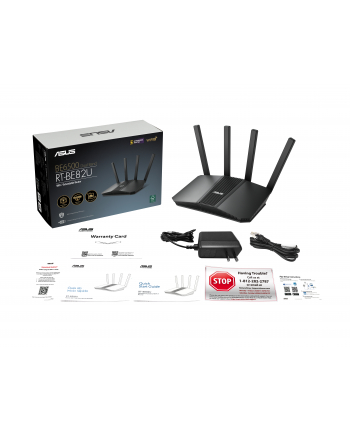 asus Router RT-BE82U WiFi 7 Dual-Band Extendable Router, 4K-QAM, MLO, Five 2.5GbE ports