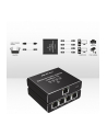 qoltec Rozdzielacz splitter Ethernet  mini SWITCH 1x4 RJ45 | 1000Mb/s | USB-C | Aluminium - nr 5