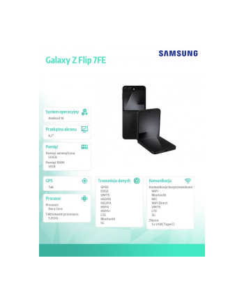 samsung Smartfon Galaxy Z Flip 7FE DualSIM 5G 12/512GB czarny