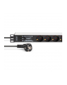 digitus Listwa zasilająca PDU Rack 19' z zabezpieczeniem przeciwprzepięciowym + filtr EMI/RFI, 7 gniazd Schuko CEE 7/3, kabel 2m, wtyk Unischuko CEE 7/7, 16A, - nr 16