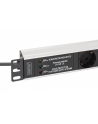 digitus Listwa zasilająca PDU Rack 19' z zabezpieczeniem przeciwprzepięciowym + filtr EMI/RFI, 7 gniazd Schuko CEE 7/3, kabel 2m, wtyk Unischuko CEE 7/7, 16A, - nr 20