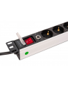 digitus Listwa zasilająca PDU Rack 19' z zabezpieczeniem przeciążeniowym, 8 gniazd Schuko CEE 7/3 (45 stopni ), kabel 2m wtyk Unischuko, 16A, aluminiowa - nr 3