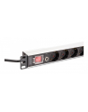digitus Listwa zasilająca PDU Rack 19' z zabezpieczeniem przeciążeniowym, 8 gniazd Schuko CEE 7/3 (45 stopni ), kabel 2m wtyk Unischuko, 16A, aluminiowa - nr 4