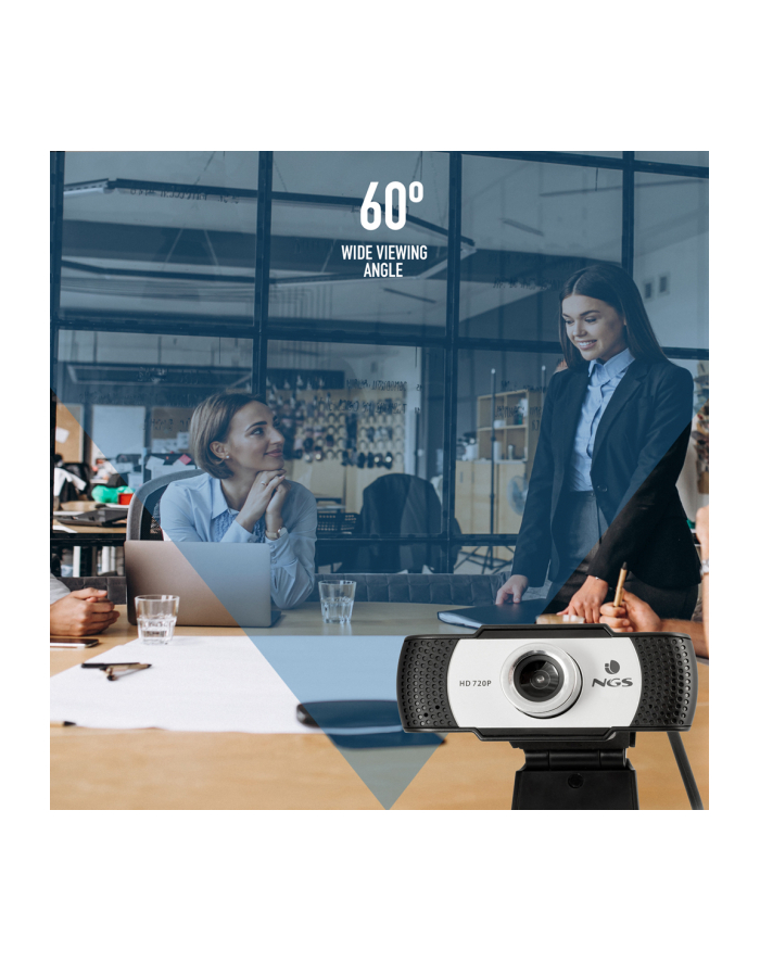 NGS XpressCam720 kamera internetowa 1280 x 720 px USB 2.0 Czarny, Szary, Srebrny główny