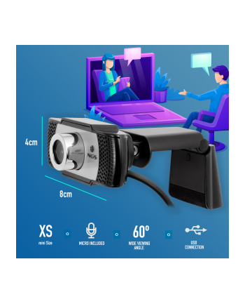 NGS XpressCam720 kamera internetowa 1280 x 720 px USB 2.0 Czarny, Szary, Srebrny nr 2