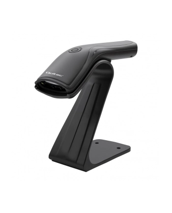 qoltec Skaner czytnik kodów kreskowych + stojak na skaner | 1D | USB