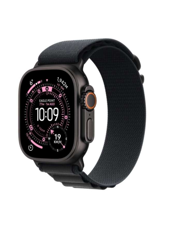 apple Watch Ultra 3 GPS + Cellular, koperta 49 mm z tytanu w kolorze czarnym, opaska Alpine w kolorze czarnym - rozmiar S główny