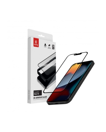 crong Szkło hartowane 3D Armour Glass -  iPhone 16e / iPhone 14 / iPhone 13 / iPhone 13 Pro + ramka instalacyjna