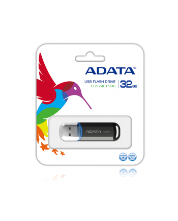 ADATA Flash Disk 16GB USB 2.0 Classic Series C906 - czarny	 (AC906-32G-RBK)