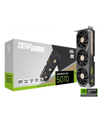 zotac Karta graficzna GeForce RTX 5070 SOLID OC 12GB GDDR7 192bit 3DP/HDMI