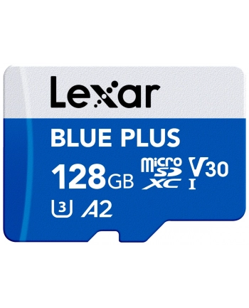 lexar Karta pamięci microSD 128GB C10 A2 U3 V30 170MB/s Blue Plus