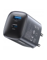 usams Ładowarka sieciowa T66 45W CC290 GaN Fast charge 1xUSB-A 1xUSB-C srebrny - nr 2