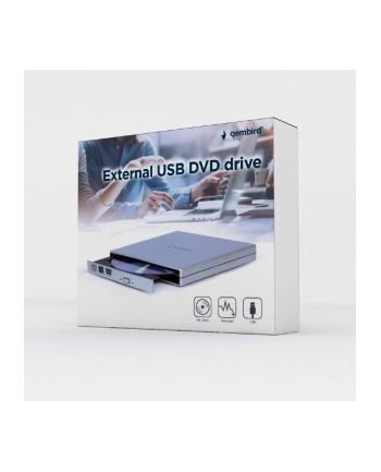 gembird Napęd zewnętrzny DVD na USB DVD-USB-021-SV srebrny