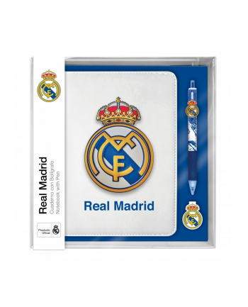 kids euroswan Zestaw notatnik z 10 kolorowym długopisem Real Madryt