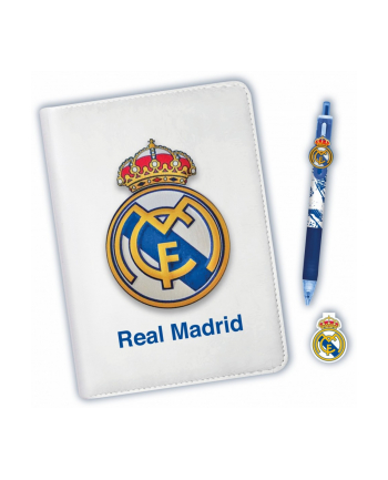 kids euroswan Zestaw notatnik z 10 kolorowym długopisem Real Madryt