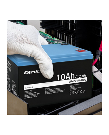 qoltec Akumulator LiFePO4 litowo-żelazowo-fosforanowy | 12.8V | 10Ah |  128Wh | BMS