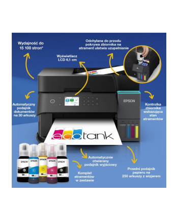 epson Urządzenie wielofunkcyjne L6370 ITS  A4/35ppm/W(LAN)/ADF2Scopy/czarna/100k
