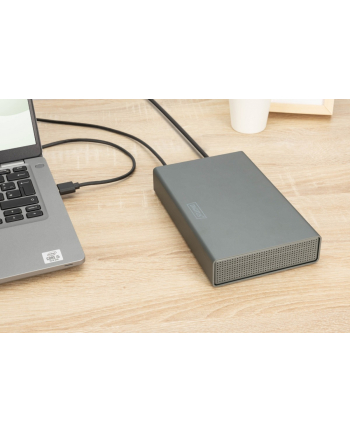 digitus Obudowa zewnętrzna USB 3.0 na dysk SSD/HDD 3.5' SATA III max. 16 TB z zasilaczem, aluminiowa