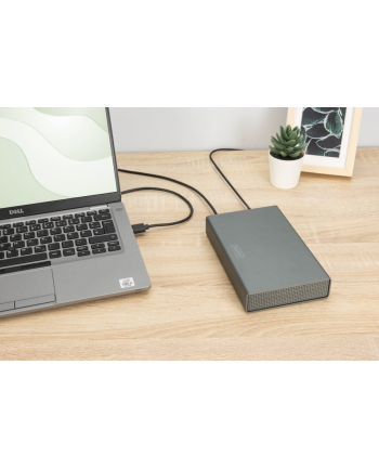 digitus Obudowa zewnętrzna USB 3.0 na dysk SSD/HDD 3.5' SATA III max. 16 TB z zasilaczem, aluminiowa