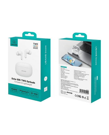 usams Słuchawki bluetooth 6.0 E05 TWS białe