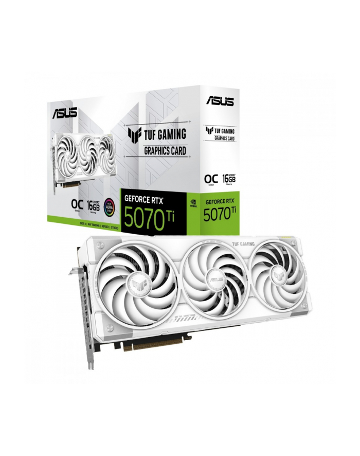 asus Karta graficzna GeForce RTX 5070Ti TUF GAMING OC WHITE GDDR7 256bit 3DP/2HDMI główny
