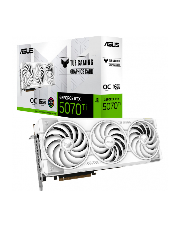 asus Karta graficzna GeForce RTX 5070Ti TUF GAMING OC WHITE GDDR7 256bit 3DP/2HDMI główny