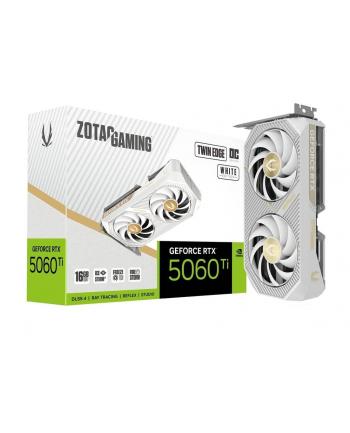 zotac Karta graficzna GeForce RTX 5060 Ti 16GB TWIN EDGE OC GDDR7 128bit biała