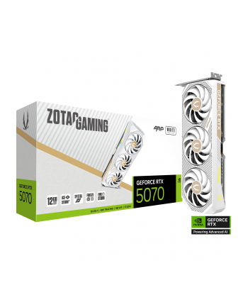 zotac Karta graficzna GeForce RTX 5070 AMP 12GB GDDR7 192bit 3DP/HDMI biała