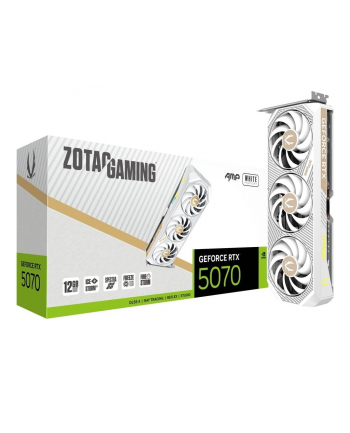 zotac Karta graficzna GeForce RTX 5070 AMP 12GB GDDR7 192bit 3DP/HDMI biała nr 2