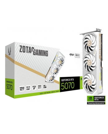 zotac Karta graficzna GeForce RTX 5070 AMP 12GB GDDR7 192bit 3DP/HDMI biała nr 1