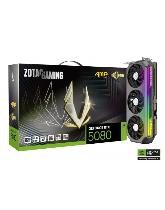 zotac Karta graficzna GeForce RTX 5080 AMP EXTREME INFINITY 16GB GDDR7 256bit 3DP/HDMI główny