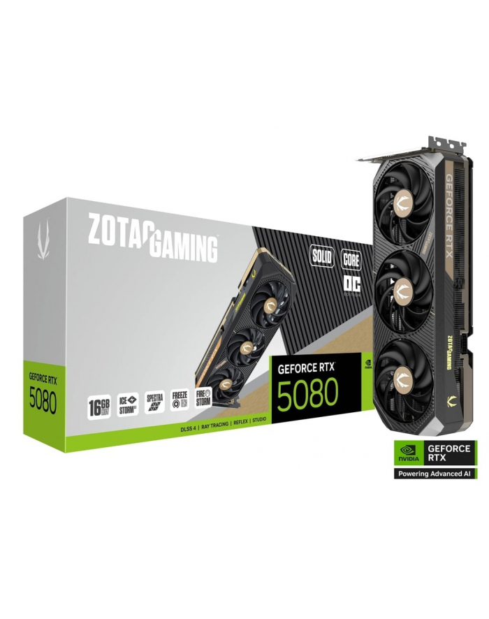 zotac Karta graficzna GeForce RTX 5080 SOLID CORE OC 16GB GDDR7 256bit 3DP/HDMI główny