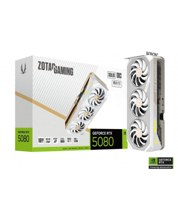 zotac Karta graficzna GeForce RTX 5080 SOLID OC 16GB GDDR7 256bit 3DP/HDMI biała nr 1