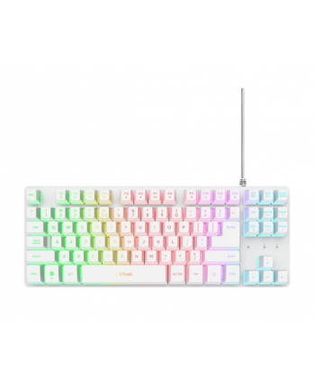 trust Podświetlana klawiatura gamingowa GTX 833 Thado TKL biała nr 2