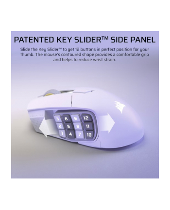 corsair Mysz bezprzewodowa Scimitar Elite Wireless SE White 33000 DPI